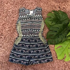 Japna Kids elephant print girl romper